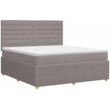  Boxspring krevet s madracem Sivosmeđa 180 x 200 cm Tkanina Slike