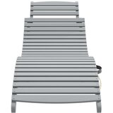  Ležaljka za sunčanje siva 184x55x64 cm puno drvo bagrem | shoptok.hr