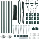 vidaXL Heksagonalna Ograda Zelena 0.5x10 m Čelik | shoptok.hr