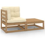 The Living Store Vrtna sedežna garnitura 2-delna z blazinami medeno rjava - Vrtna Sedežna Garnitura, (21479414) | Shoptok.si