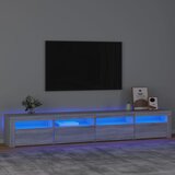 The Living Store TV omarica z LED lučkami siva sonoma 240x35x40 cm - TV Omarica, (21429816) Cene