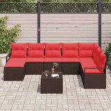  Set sofe s jastukom 9 pcs Smeđa poliratan | shoptok.hr