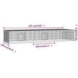  Kavez za zečeve s 3 panela 325x109x54 cm od pocinčanog željeza | Shoptok.si