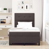 Box Okvir postelje z vzmetnico Temno rjav Tkanina 120 x 200 cm, (22067339) | Shoptok.si