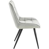 MID.YOU STOL, kovina, tekstil siva, črna | Shoptok.si