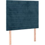Box spring krevet s madracem tamnoplavi 90x190 cm baršunasti | shoptok.hr