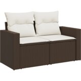  6-dijelni set vrtnih sofa od poliratana s jastucima smeđi Smeđa | shoptok.hr