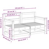  Kutne vrtne sofe 2 kom crne od masivne borovine | shoptok.hr