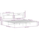  Posteljni okvir brez vzmetnice rjavi hrast 193x203 cm inž. les, (21829516) | Shoptok.si