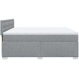  Krevet s oprugama i madracem svjetlosivi 200 x 200cm od tkanine | shoptok.hr