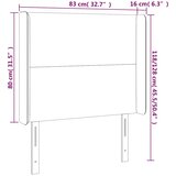  Uzglavlje s ušima tamnoplavo 83x16x118/128 cm baršunasto | shoptok.hr