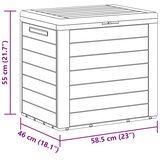  Vrtna kutija za pohranu smeđa 58,5 x 46 x 55 cm polipropilen | shoptok.hr