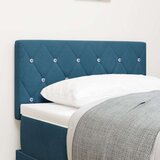 vidaXL Prevleka za vzglavje s kristalnim gumbom, temno modra, 80 cm, žamet, (22008594) | Shoptok.si