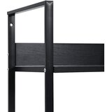 Police za knjige s 4 razine crne 60 x 27,6 x 124,5 cm drvene | Eponuda.com