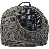  Transporter za mačke sivi 45 x 35 x 35 cm od prirodne vrbe | shoptok.hr