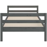  Posteljni okvir siv 75x190 cm trdna borovina, (20650902) | Shoptok.si