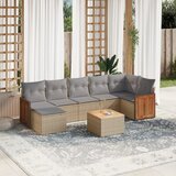 vidaXL 8-dijelni set vrtnih sofa od poliratana s jastucima bež | shoptok.hr