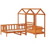  Sklad dnevne postelje 3 pcs Voskast rjav Masivno borovo les, (5000121561) | Shoptok.si