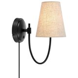 Markslöjd Crna/bež zidna lampa s utikačem Amar – Cijene