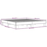  Okvir za krevet boja hrasta 200x200cm konstruirano drvo i metal | shoptok.hr