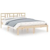 Maison Chic Posteljni okvir - Dvoposteljna postelja - Zakonska postelja iz trdnega lesa 120x190 cm-J14493, (21768392) | Shoptok.si