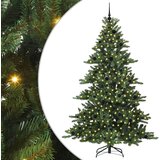 vidaXL Umjetno božićno drvce s nogom s 300 LED dioda Zelena 210 cm PVC | shoptok.hr