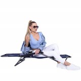 springos sklopiva vrtna ležaljka s podesivim položajem, plava | shoptok.hr