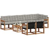  Set vanjskih sofa 9 kom. Prirodna i svijetlo siva | shoptok.hr