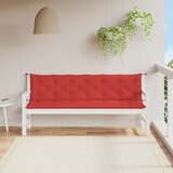  Jastuk za vrtnu klupu crveni 200x(50+50)x7 cm od tkanine Oxford | shoptok.hr