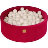 MeowBaby Bazen z žogicami, 90x30 cm z 200 žogicami, Velvet, Magenta: Bela, (21295039) | Shoptok.si