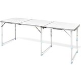vidaXL Zložljiva aluminijasta miza za kamp. z nastavljivo višino 180 x 60 cm, (20817050) Cene