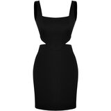 Trendyol Black A-Cut Mini Cotton Woven Window/Cut Out Detail Woven Mini Dress Cene