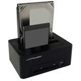 LC Power LC-DOCK-U3-CR, External dock for 2x2.5/3.5 SATA HDD/SSD with Card reader and USB3.0 hub, USB3.0 Cene