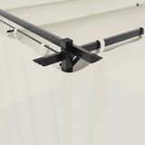  Sjenica sa zavjesama 3 x 3 m krem čelična | Eponuda.com