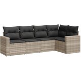 Maison Chic Seti vrtnega pohištva - Vrtna garnitura - Vrtni pohištvo set 5-delna z blazinami siv poli ratan, (21818905) | Shoptok.si