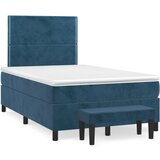  The Living Store Box spring postelja z vzmetnico temno modra 120x200 cm žamet - Box Spring Postelja, (21491299) | Shoptok.si