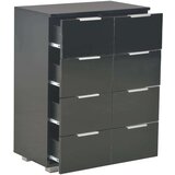 vidaXL Komoda visoki sjaj crna 60 x 35 x 80 cm od iverice | shoptok.hr