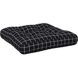  Jastuk za palete crni karirani 58x58x10 cm od tkanine Oxford | shoptok.hr