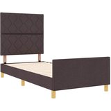 Krevetna konstrukcija Tamno smeđa 90 x 200 cm tkanina | shoptok.hr