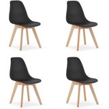  KITO stolica - crna / prirodne noge x 4 | shoptok.hr