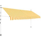 vidaXL tenda na ručno uvlačenje 350 cm narančasto-bijela prugasta | shoptok.hr