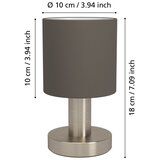 Eglo 31842 - Stona lampa MONTETTO 1xE14/40W/230V braon/matni hrom | Eponuda.com