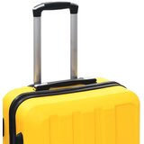  Trdi potovalni kovčki 3 kosi rumeni ABS | Shoptok.si