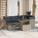  7-dijelni set vrtnih sofa svjetlosivi od poliratana | shoptok.hr