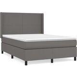 Maison Chic Box spring postelja - Vzmetna postelja z vzmetnico siva 140x200 cm umetno usnje SL14027, (21905192) | Shoptok.si