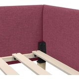 vidaXL Kotna postelja Drugo z vzglavjem vinsko rdeča 90 x 190 cm | Shoptok.si