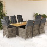  9-dijelni vrtni blagovaonski set sivi od poliratana | shoptok.hr