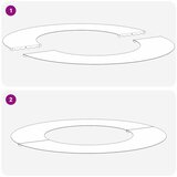  Pogodno za ravne drvene prstenove 5 pcs Crna Ø40 / 70 cm Čelik | shoptok.hr