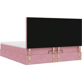 vidaXL Okvir kreveta s madracima ružičasti 180x200cm baršunasti | shoptok.hr