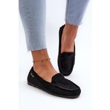 Kesi Women's loafers made of Eco Suede Black Amrutia Cene